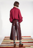 Culotte ALBA CONDE burdeos efecto piel