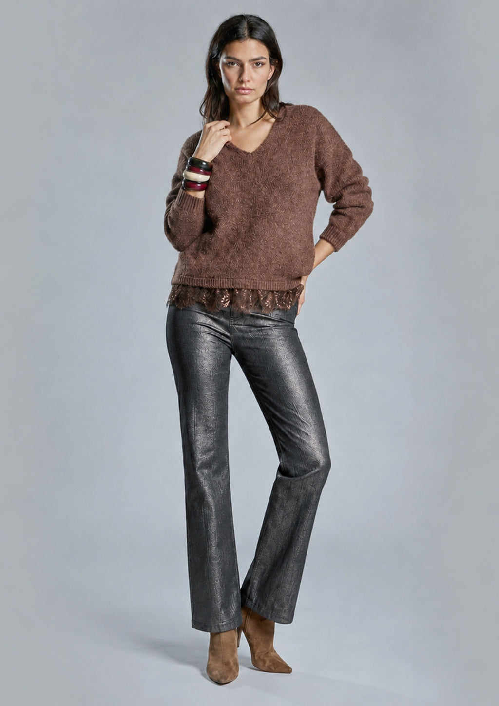 Pantalón ALBA CONDE denim negro