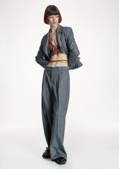 Pantalón ALBA CONDE gris ancho