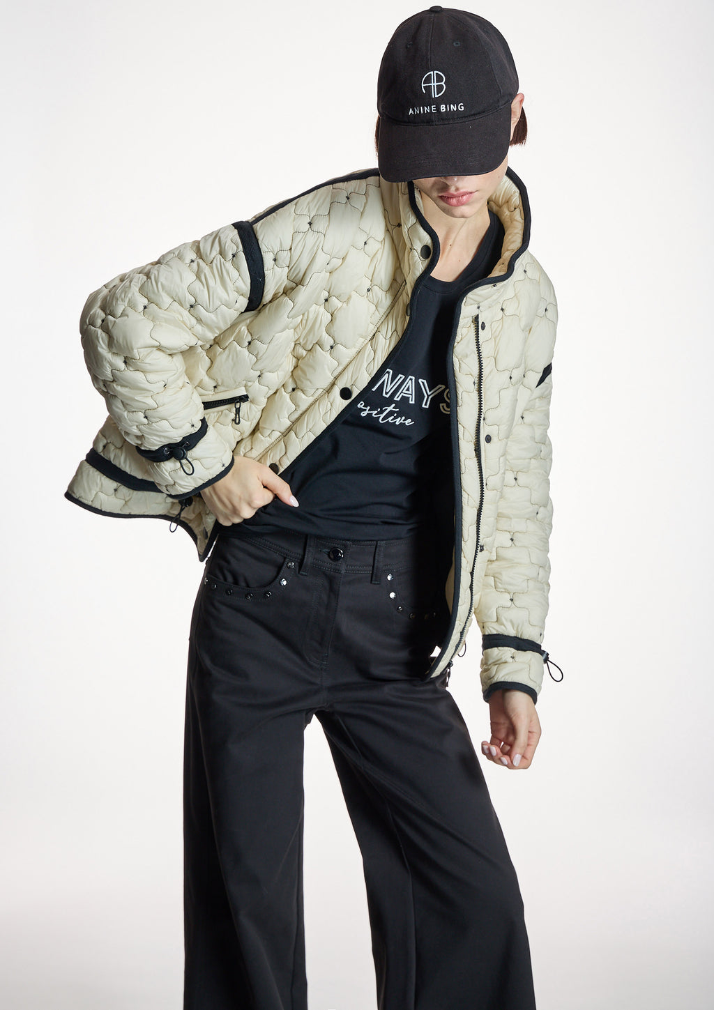 Parka ALBA CONDE acolchada color crudo