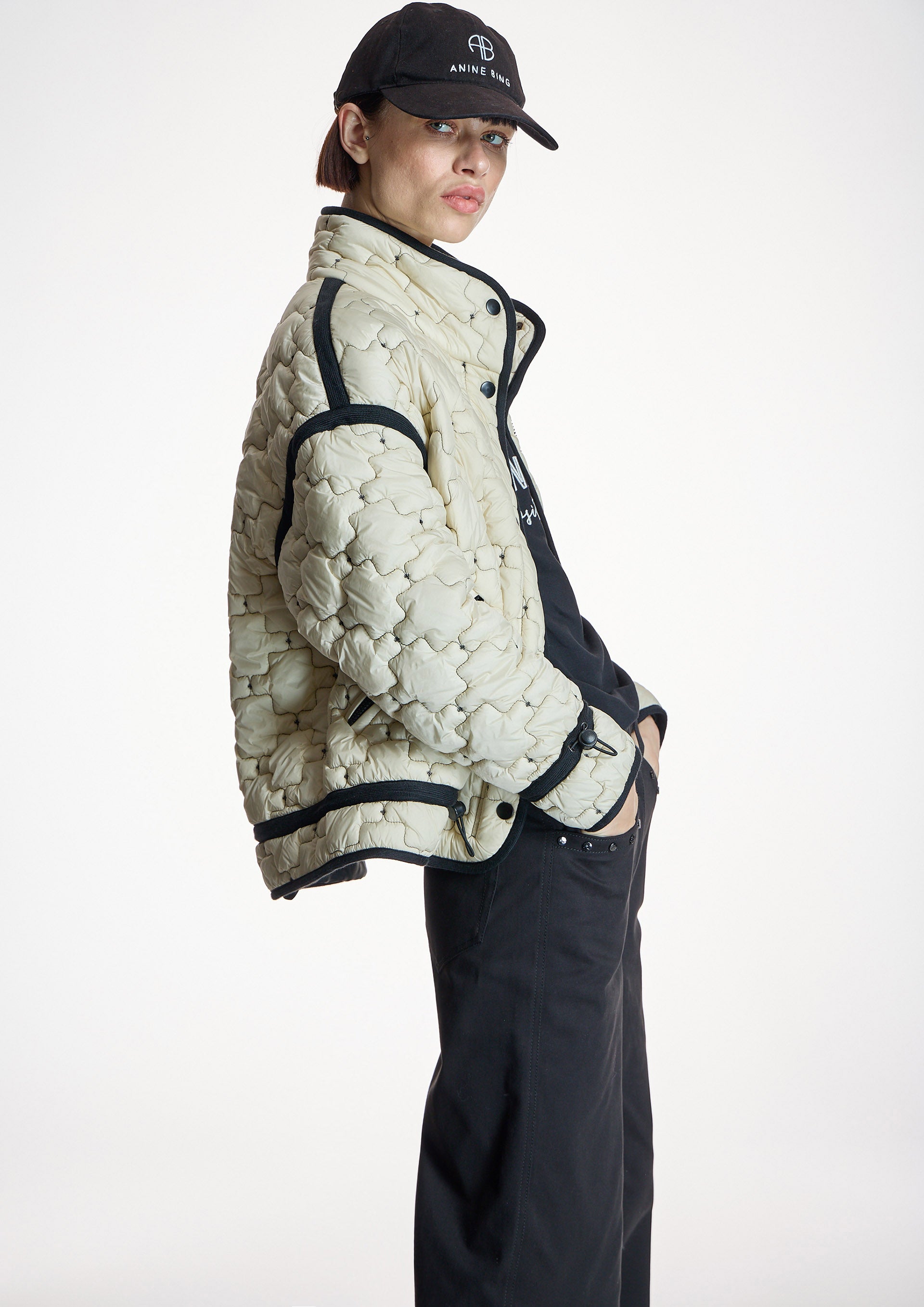 Parka ALBA CONDE acolchada color crudo