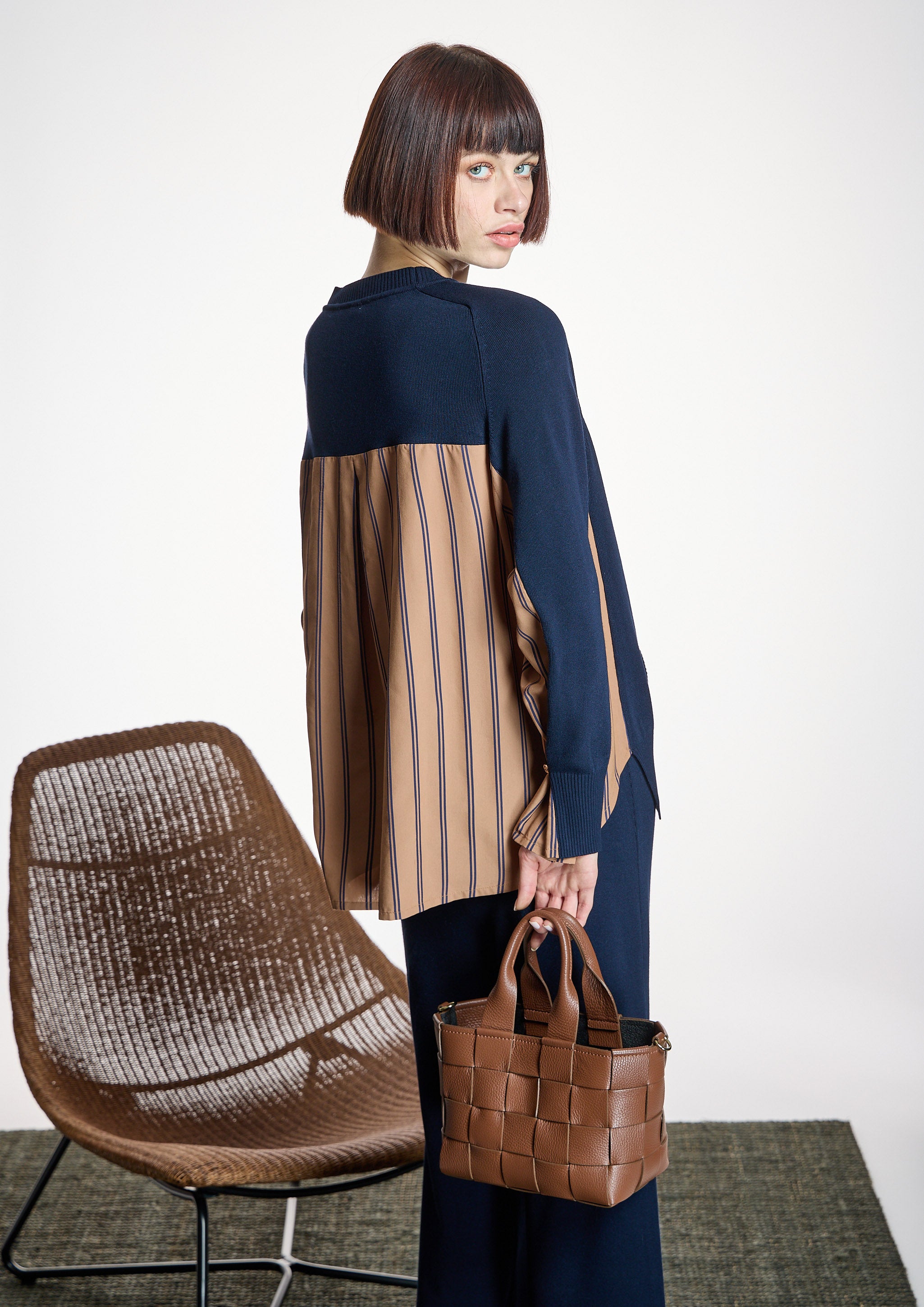 Jersey ALBA CONDE de punto combinado