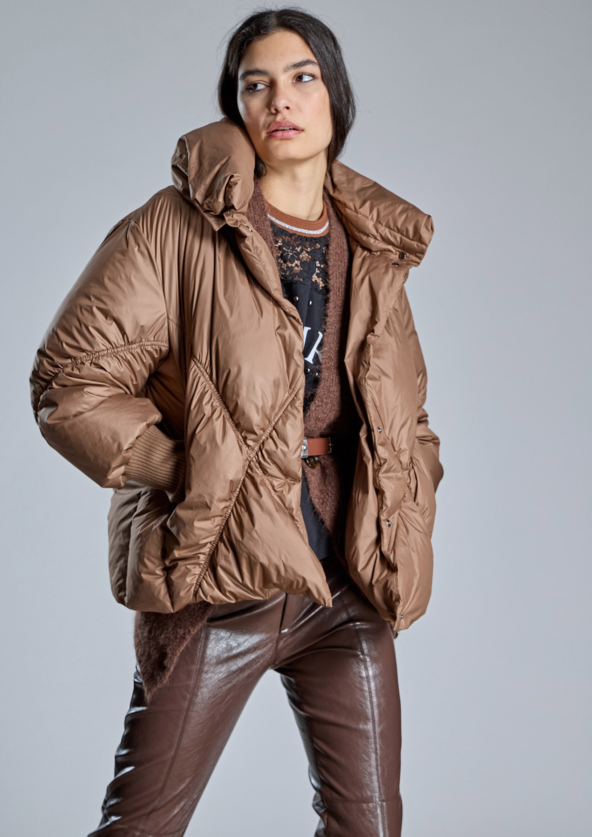Parka ALBA CONDE acolchado camel