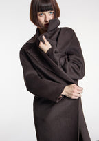 Abrigo ALBA CONDE largo marrón