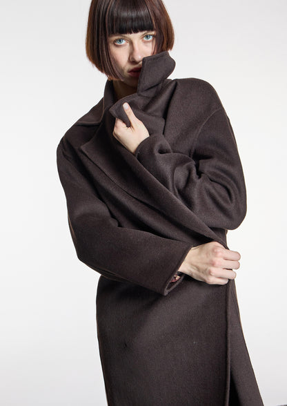 Abrigo ALBA CONDE largo marrón