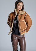 Cazadora ALBA CONDE camel con borreguito