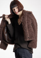 Chaqueta ALBA CONDE teddy marrón