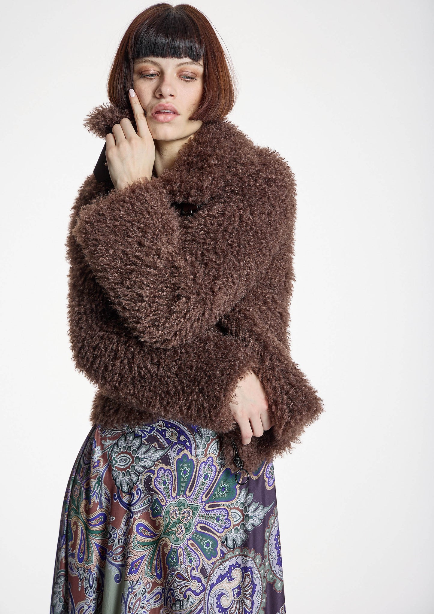 Chaqueta ALBA CONDE teddy marrón