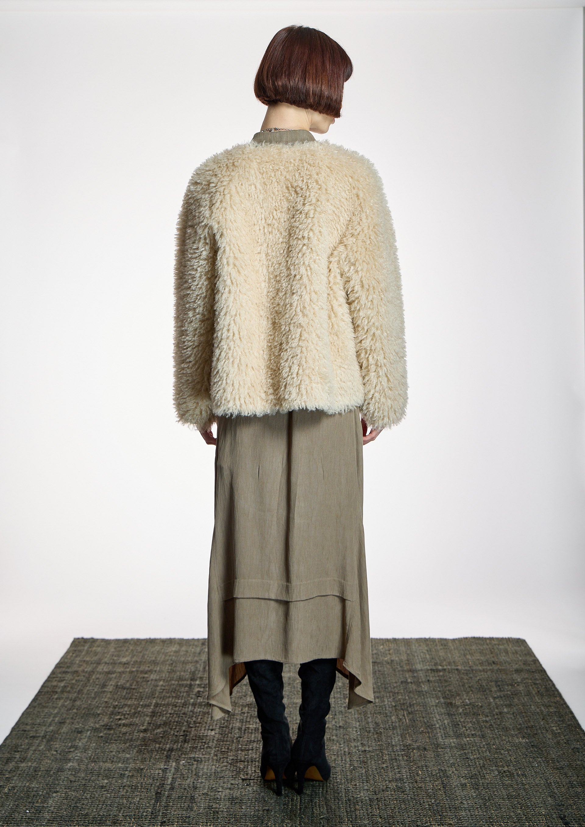 Chaqueta ALBA CONDE teddy cruda