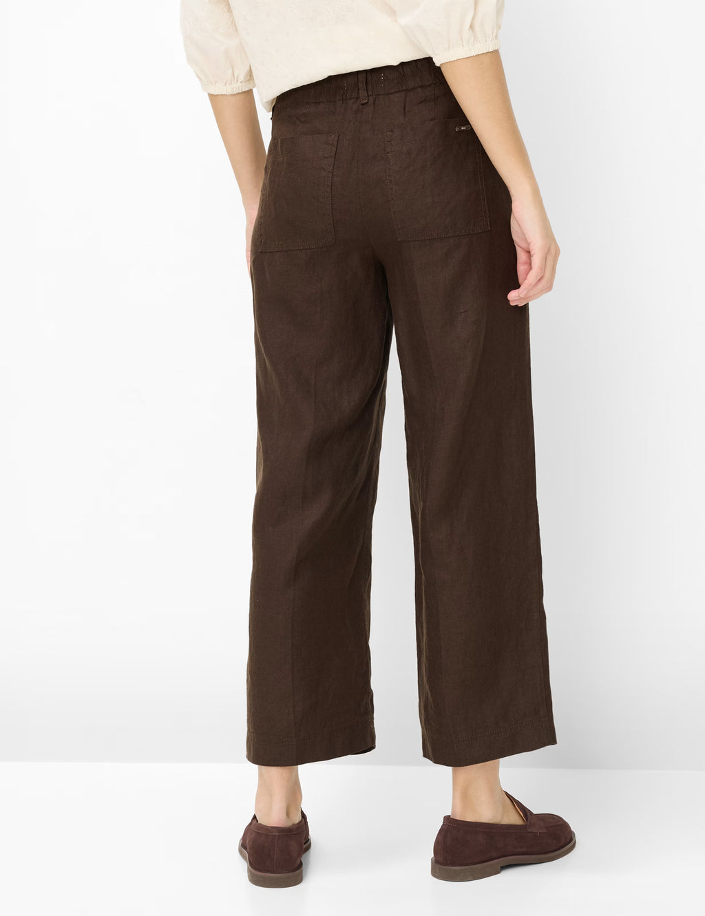 Pantalón BRAX FEEL GOOD lino marrón MAINE