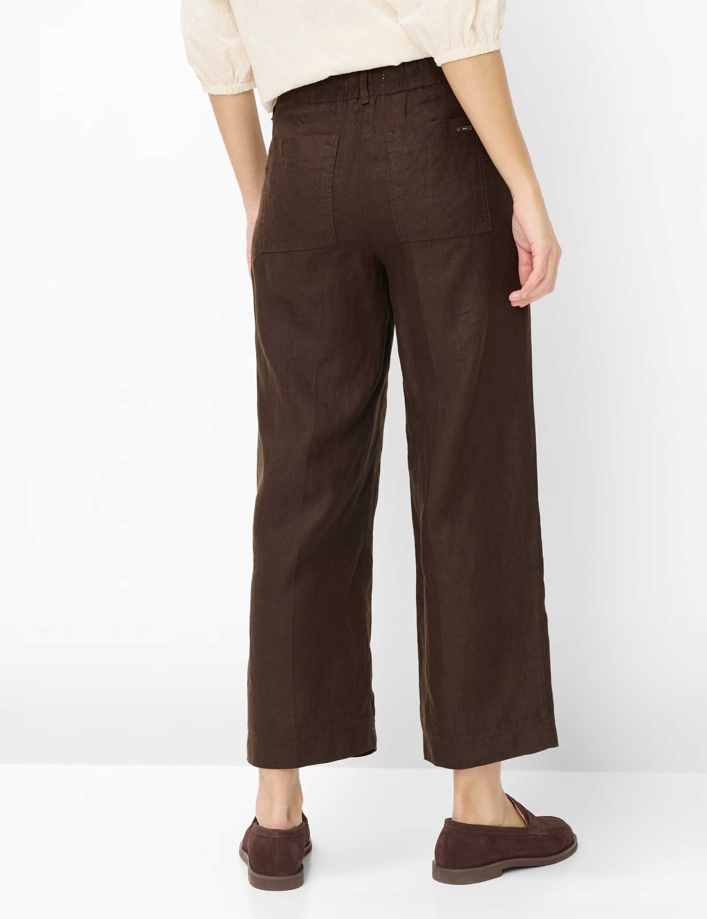 Pantalón BRAX FEEL GOOD lino marrón MAINE