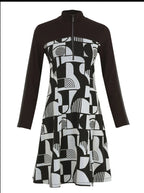 Vestido DOLCEZZA MONTREAL en blanco y negro