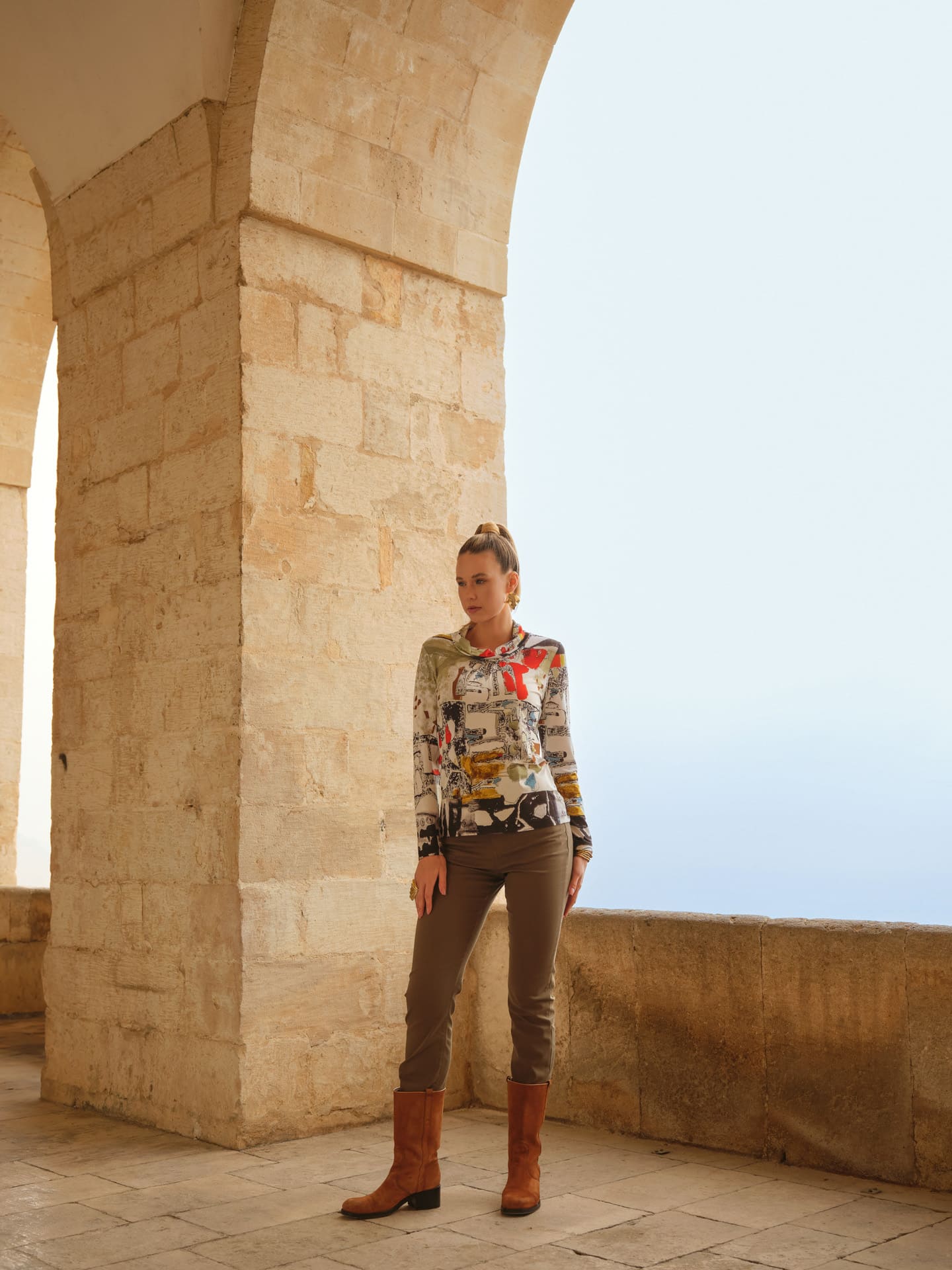 Camiseta DOLCEZZA MONTREAL de punto y cuello alto