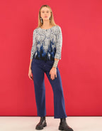 Top DOLCEZZA de punto tonos azules