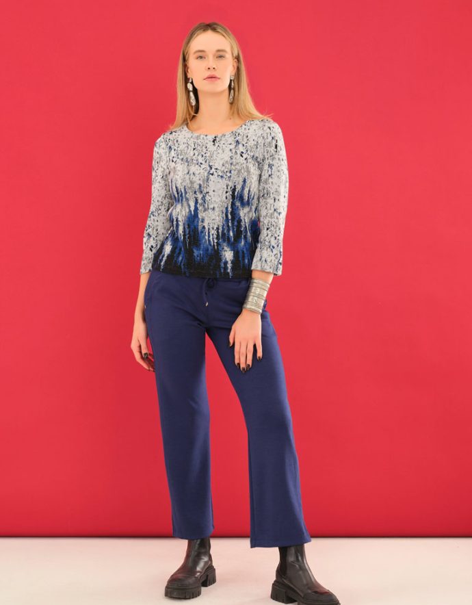 Top DOLCEZZA de punto tonos azules