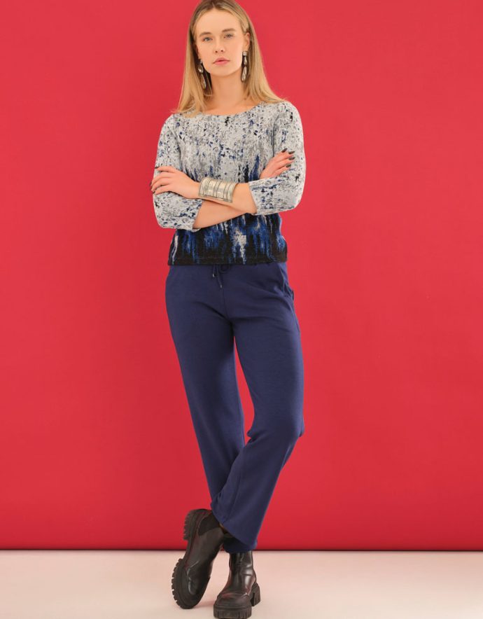 Top DOLCEZZA de punto tonos azules