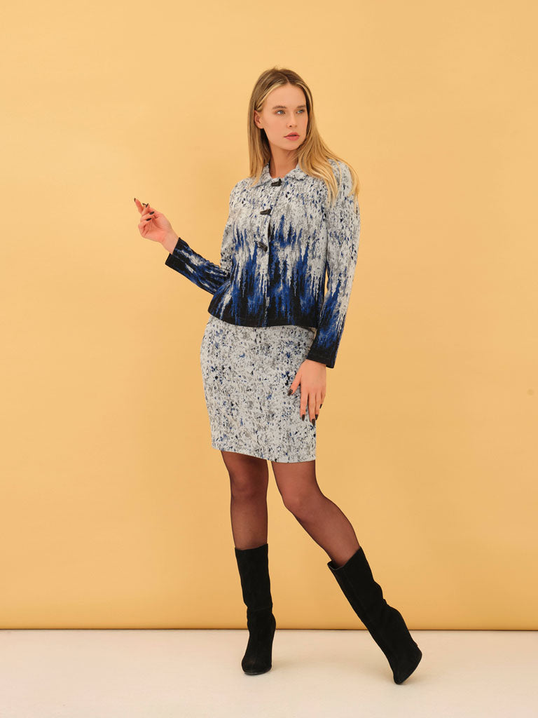 Chaqueta DOLCEZZA MONTREAL en azules y plata