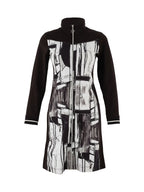 Vestido DOLCEZZA MONTREAL blanco y negro con cremallera