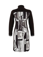 Vestido DOLCEZZA MONTREAL blanco y negro con cremallera