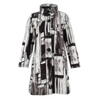 Chaqueta DOLCEZZA MONTREAL larga en blanco y negro