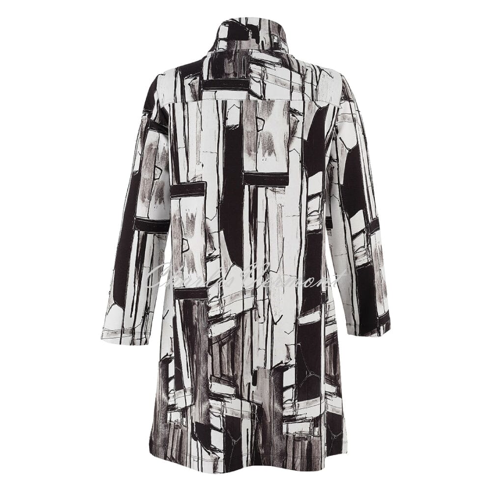 Chaqueta DOLCEZZA MONTREAL larga en blanco y negro