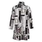 Chaqueta DOLCEZZA MONTREAL larga en blanco y negro