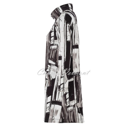 Chaqueta DOLCEZZA MONTREAL larga en blanco y negro