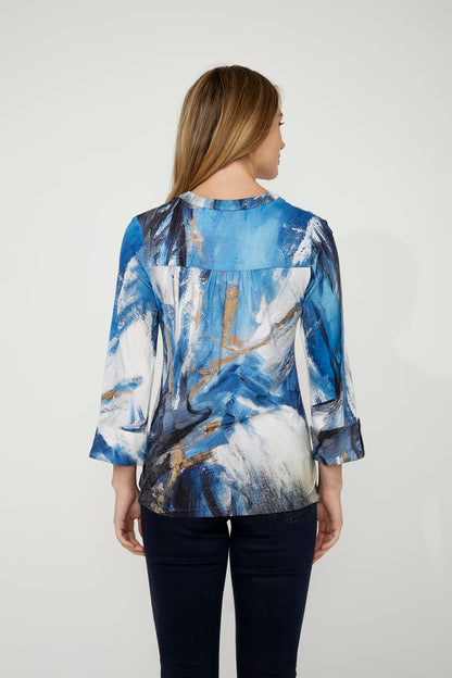 Camiseta DOLCEZZA MONTREAL manga 3/4 en azules