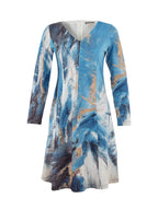 Vestido DOLCEZZA MONTREAL evasé en azules