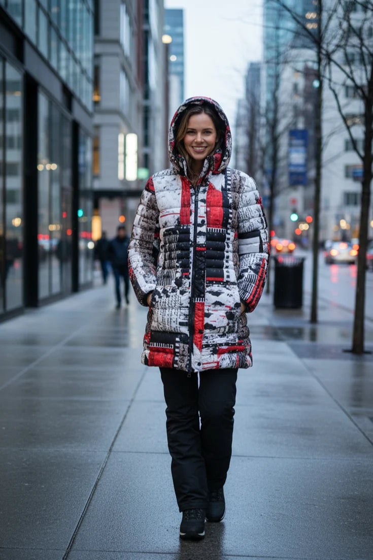 Parka DOLCEZZA MONTREAL largo estampado