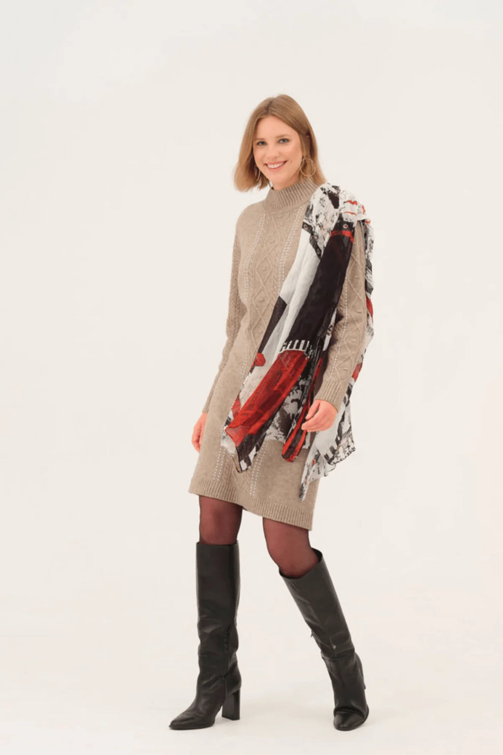 Pañuelo DOLCEZZA MONTREAL en rojo y negro