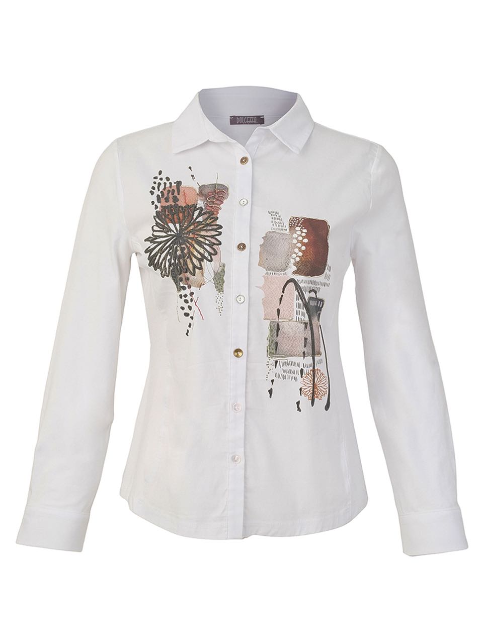 Camisa DOLCEZZA MONTREAL blanca adornada