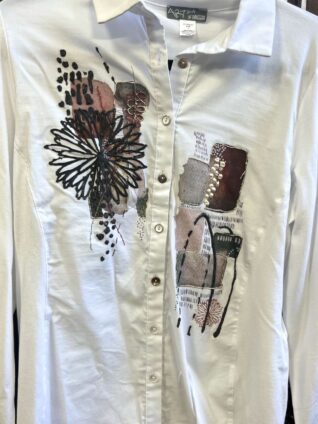 Camisa DOLCEZZA MONTREAL blanca adornada