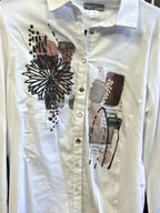 Camisa DOLCEZZA MONTREAL blanca adornada