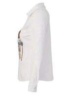 Camisa DOLCEZZA MONTREAL blanca adornada