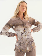 Camisa DOLCEZZA MONTREAL estampado color bronce