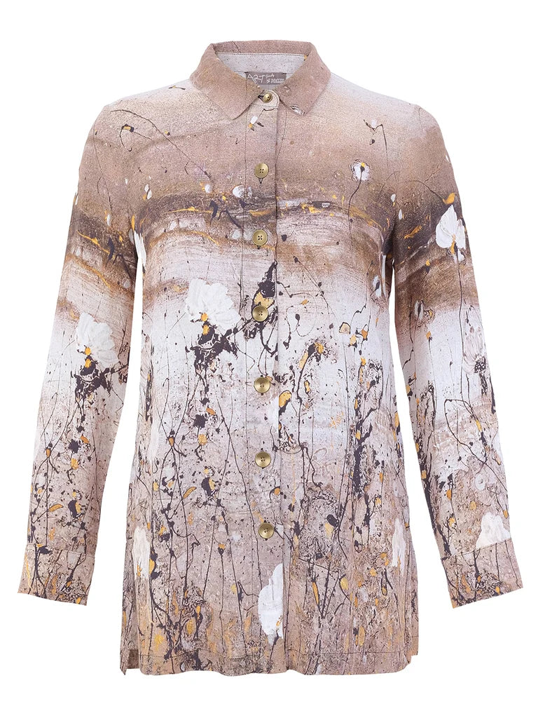 Camisa DOLCEZZA MONTREAL estampado color bronce