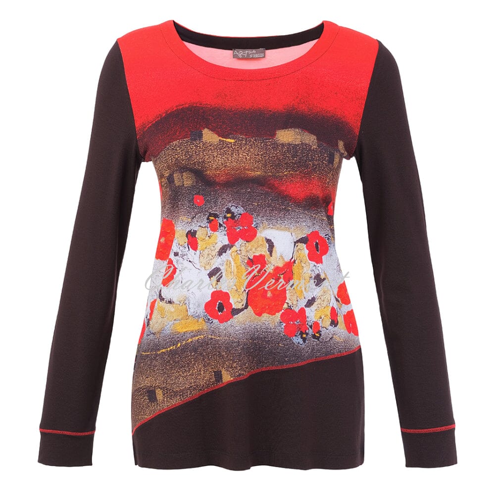 Camiseta DOLCEZZA MONTREAL de flores rojas
