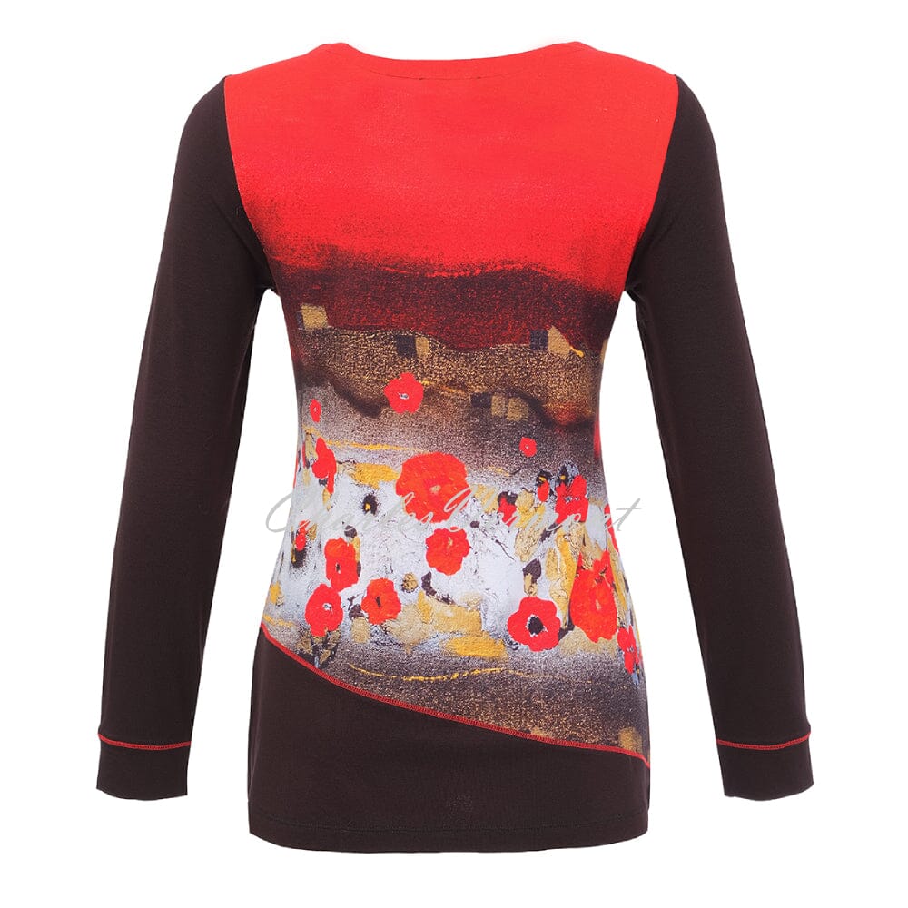 Camiseta DOLCEZZA MONTREAL de flores rojas