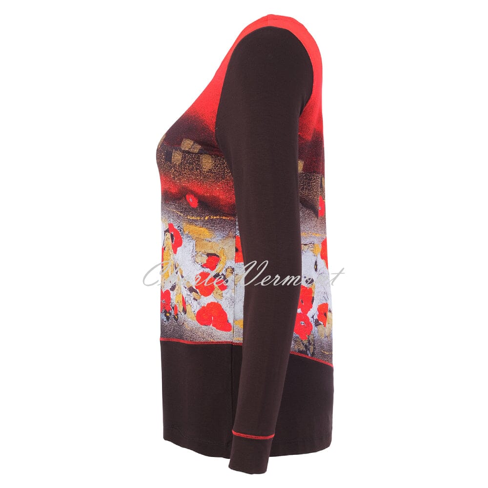 Camiseta DOLCEZZA MONTREAL de flores rojas