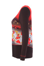 Camiseta DOLCEZZA MONTREAL de flores rojas