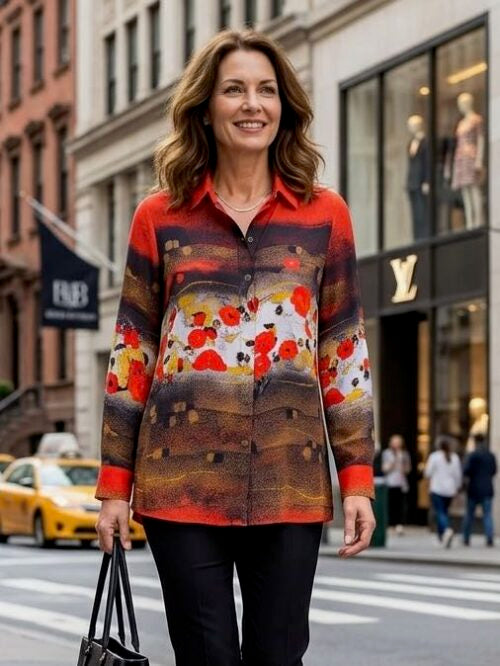 Camisa DOLCEZZA MONTREAL estampado floral abstracto