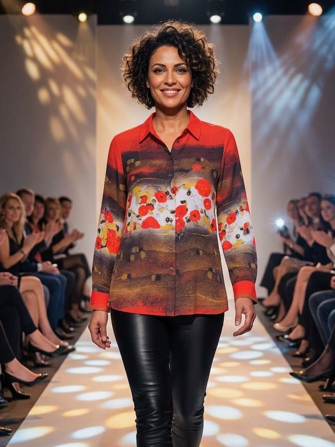 Camisa DOLCEZZA MONTREAL estampado floral abstracto