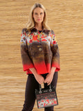 Chaqueta DOLCEZZA MONTREAL estampado floral rojo intenso