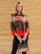 Chaqueta DOLCEZZA MONTREAL estampado floral rojo intenso