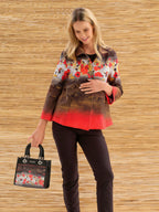 Chaqueta DOLCEZZA MONTREAL estampado floral rojo intenso