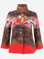 Chaqueta DOLCEZZA MONTREAL estampado floral rojo intenso