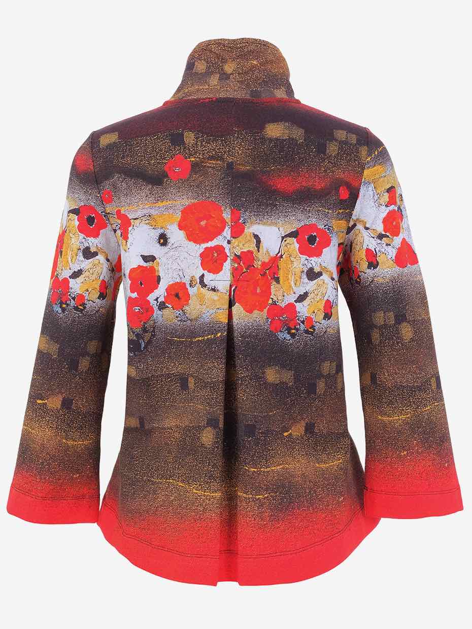 Chaqueta DOLCEZZA MONTREAL estampado floral rojo intenso