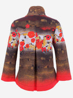 Chaqueta DOLCEZZA MONTREAL estampado floral rojo intenso