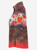 Chaqueta DOLCEZZA MONTREAL estampado floral rojo intenso